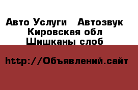 Авто Услуги - Автозвук. Кировская обл.,Шишканы слоб.